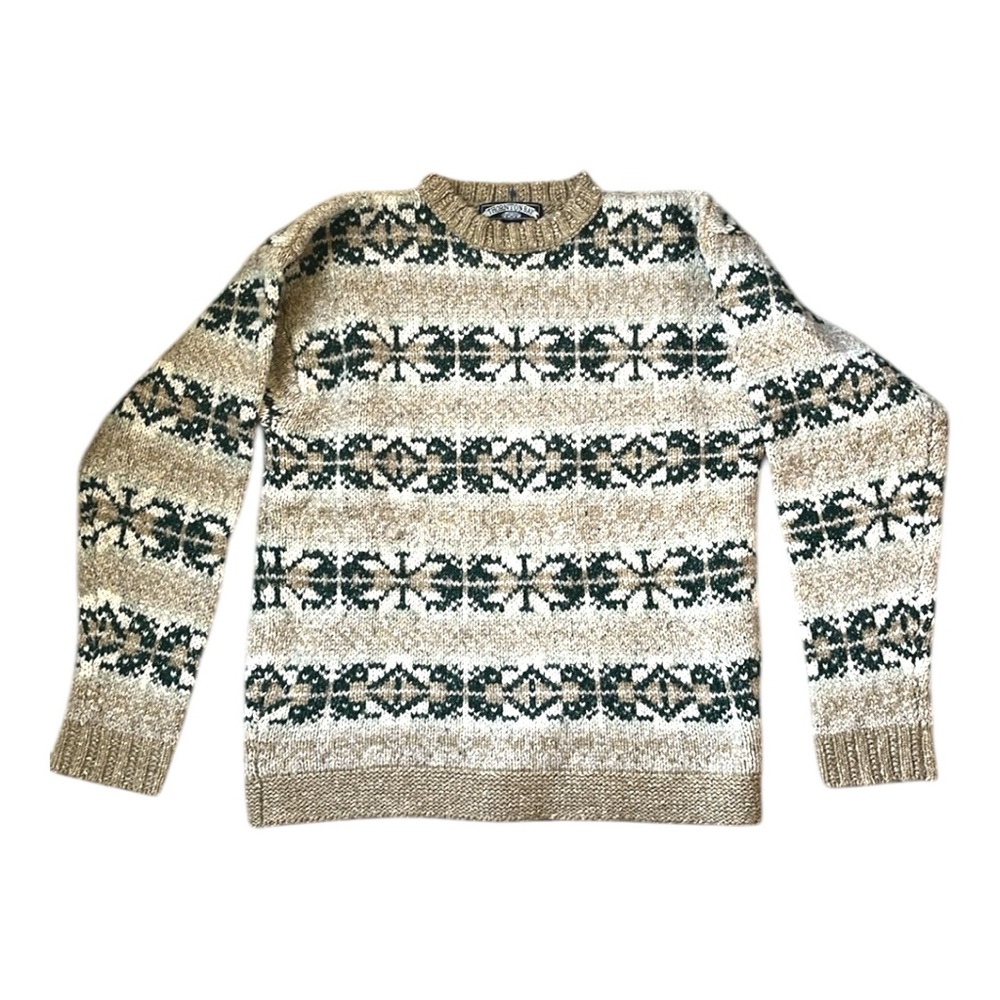 Men’s Vintage Thornton Bay Clothing Co Nordic Pullover Tweed Sweater, Size M